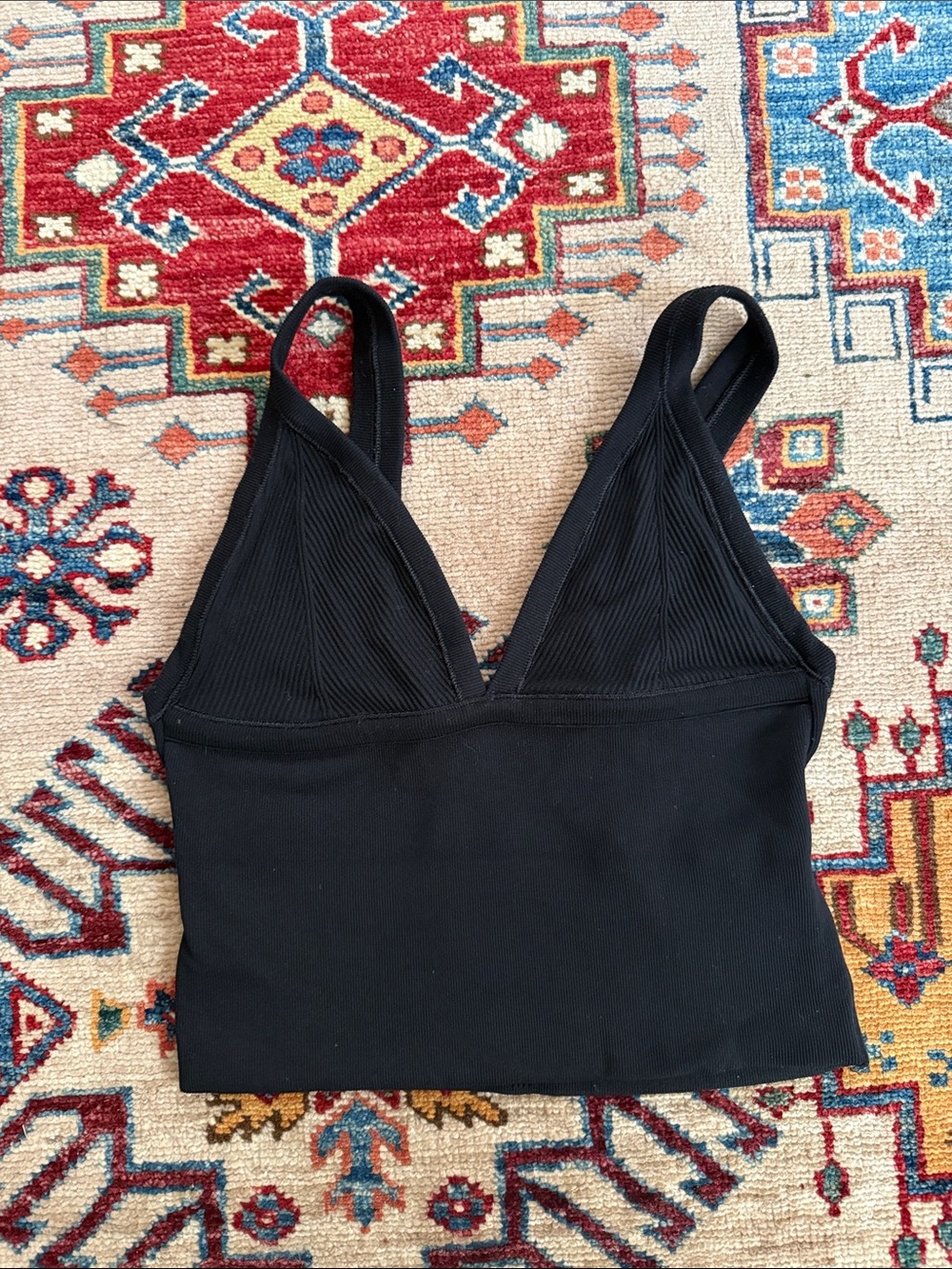 Urban Outfitters Black Ribbed V-Neck tank